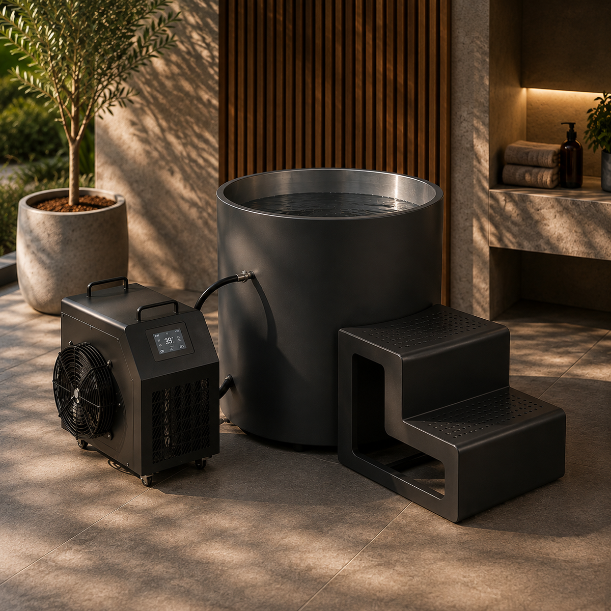 Black Barrel Ice Bath